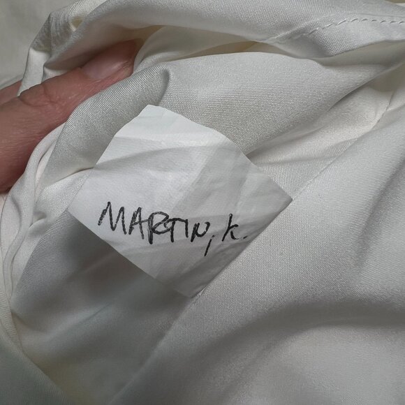 Amanda Uprichard Ruched Open Back Halter Dress Mini Ivory White Cocktail Medium - Picture 14 of 16